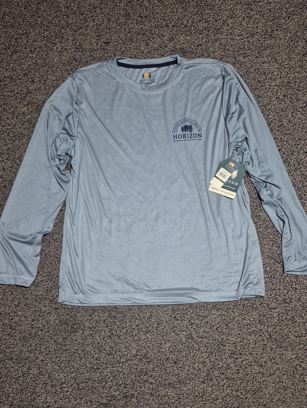 Horizon Men’s Long-Sleeve Performance Tee - Sky Blue